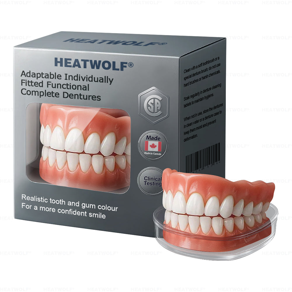 ✅ Made and Shipped from the Canada | HEATWOLF® Adaptable Custom-Fit Functional Complete Dentures 🍀up
