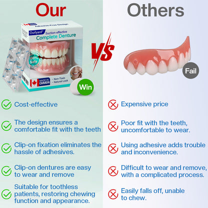 ✅ Made and Shipped from Canada | Ourlyard® Suction-fit Complete Denture